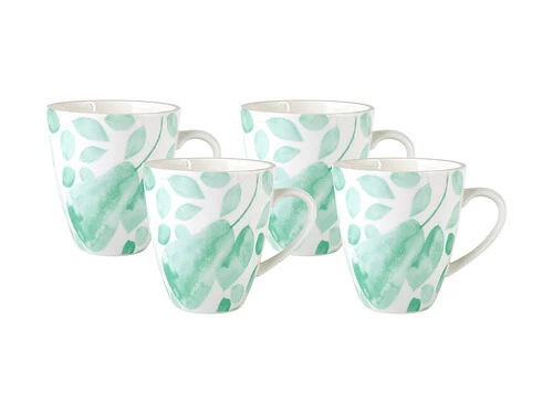 Giverny Coupe Mug Set of 4 350ML Green Gift Boxed
