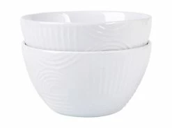 Arc Round Bowl Set of 2 12cm White Gift Boxed