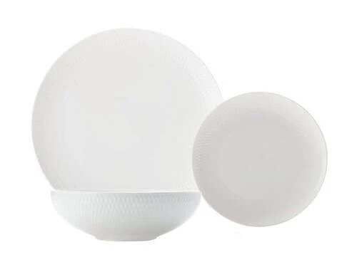 White Basics Diamonds Dinner Set 12 Piece - Image 3