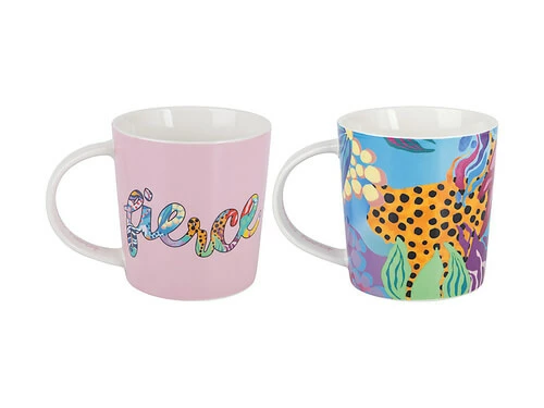 Kasey Rainbow Be Fierce Mug Set of 2 380ML Fierce Gift Boxed - Image 2