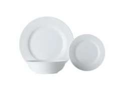 White Basics European Rim Dinner Set 12 Piece