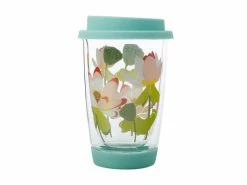 Royal Botanic Gardens Victoria Lotus Double Wall Glass Mug 380ML Mint Gift Boxed