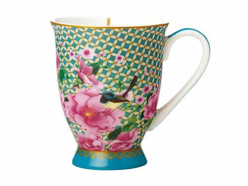 Teas & C's Silk Road Footed Mug 300ML Aqua Gift Boxed - Image 2