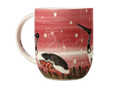 Melanie Hava Jugaig-Bana-Wabu Mug 440ML Jabirus Pink Gift Boxed - Image 3
