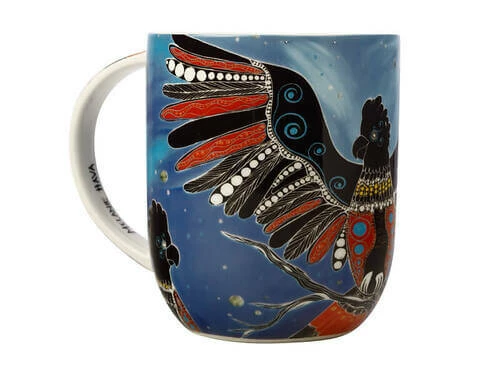 Melanie Hava Jugaig-Bana-Wabu Mug 440ML Black Cockatoos Gift Boxed - Image 3