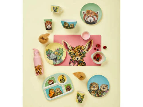 Marini Ferlazzo Wild Planet Children's Bamboo 3pc Dinner Set Gift Boxed - Image 2